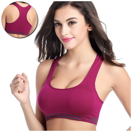 sovlvnd Womens Seamless Wireless Bras Stretch Sport Bra Padded Fitness Tank Tops Workout Gym Yoga Vest Strapless Bra for Women