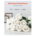 thumbnail image 2 of YYDSBNHH Artificial Flowers, 120 pcs Real Looking White Foam Fake Roses Bulk, White Faux Bridal Shower with Stems for DIY Wedding Bouquets, Home Centerpieces Arrangements, Party Tables Decorations, 2 of 8