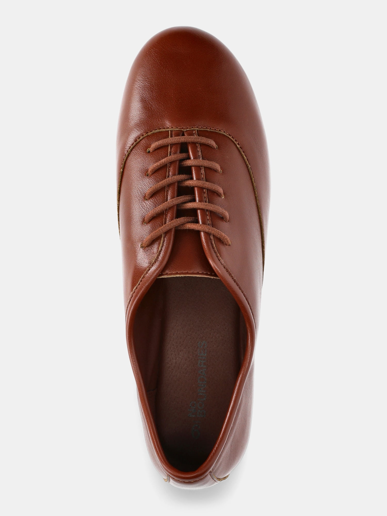 No Boundaries Faux Leather Casual Oxford Shoes, Women's