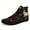FN024-25023136-10b, variant on Women's Retro Forest Bunny and Mushroom Print High-top Sneakers - Lace-Up Ankle Casual Shoes, Black/Green/Red, Ladies' Fantasy Forest Theme Boots Perfect For All-Season and Concert Wear