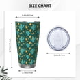 thumbnail image 4 of Fotbe Pineapple And Cactus Pattern 20 oz Tumbler Stainless Steel Vacuum Insulated Coffee Ice Cup Double Wall Travel Flask Leak-proof Coffee Cup-Straw Three-piece Set, 4 of 8