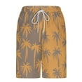 thumbnail image 5 of DeHolifer Shorts for Men Plus Size Hawaii Printed Drawstring Elastic Waisted Loose Comfy Shorts with Pokcet Orange 3XL, 5 of 6