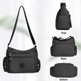 thumbnail image 2 of Women's Crossbody Bag, Waterproof Nail Crossbody Bag, Adjustable Strap Messenger Bag, Multiple Pockets #4 Black-c, 2 of 5