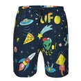 thumbnail image 4 of Disketp Men'S Swim Trunks Hawaiian Breathable Surf Beach Swimsuits Mesh Lining Beach Shorts With Pockets-Funny Spaceships, 4 of 9