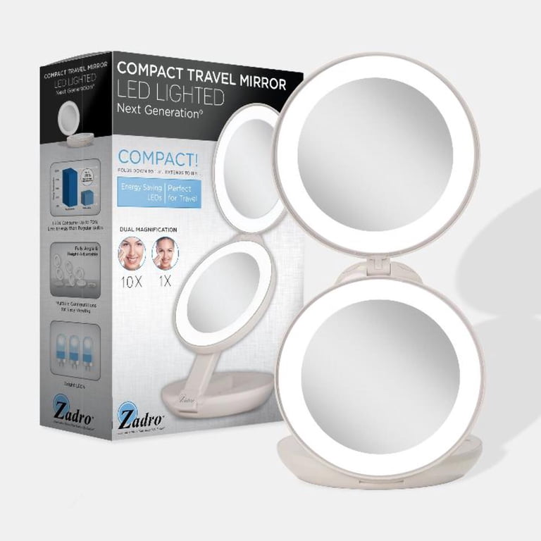 ZADRO, LED Lighted Travel Mirrors for Makeup, Magnification