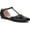 Black, variant on Women's Caresse Mary Jane T-Strap Flat Black Leather 12M