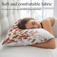 thumbnail image 5 of Brown Leaves Pillow Covers, Linen Long Throw Pillow Case, Summer Botanical Holiday Pillow Protector Decorative Cushion Cover for Living Room/Bedroom 20" x 26", 5 of 8
