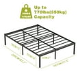 thumbnail image 3 of Yoneston Metal Storage Platform Bed Frame, King, Black, 3 of 7