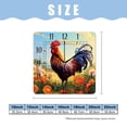 thumbnail image 2 of 16 Inch Wall Clock Battery Operated Square Clock Decorative for Office, Kitchen, Outdoor, Living Room，Lovely Rooster Butterfly Flower Elegant, 2 of 4