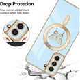 thumbnail image 3 of for Samsung Galaxy S21Plus 5G Phone Case Luxury Plating Cute Butterfly Small Pattern Case Full Camera Protection Soft Silicone Shockproof Bumper Cover (Blue), 3 of 12