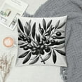 thumbnail image 2 of JEUXUS Short Plush Pillowcase for Car Couch Bedroom FRAMED Botanical Plant, Boho Plant, Minimalist Floral Prints White, 2 of 5