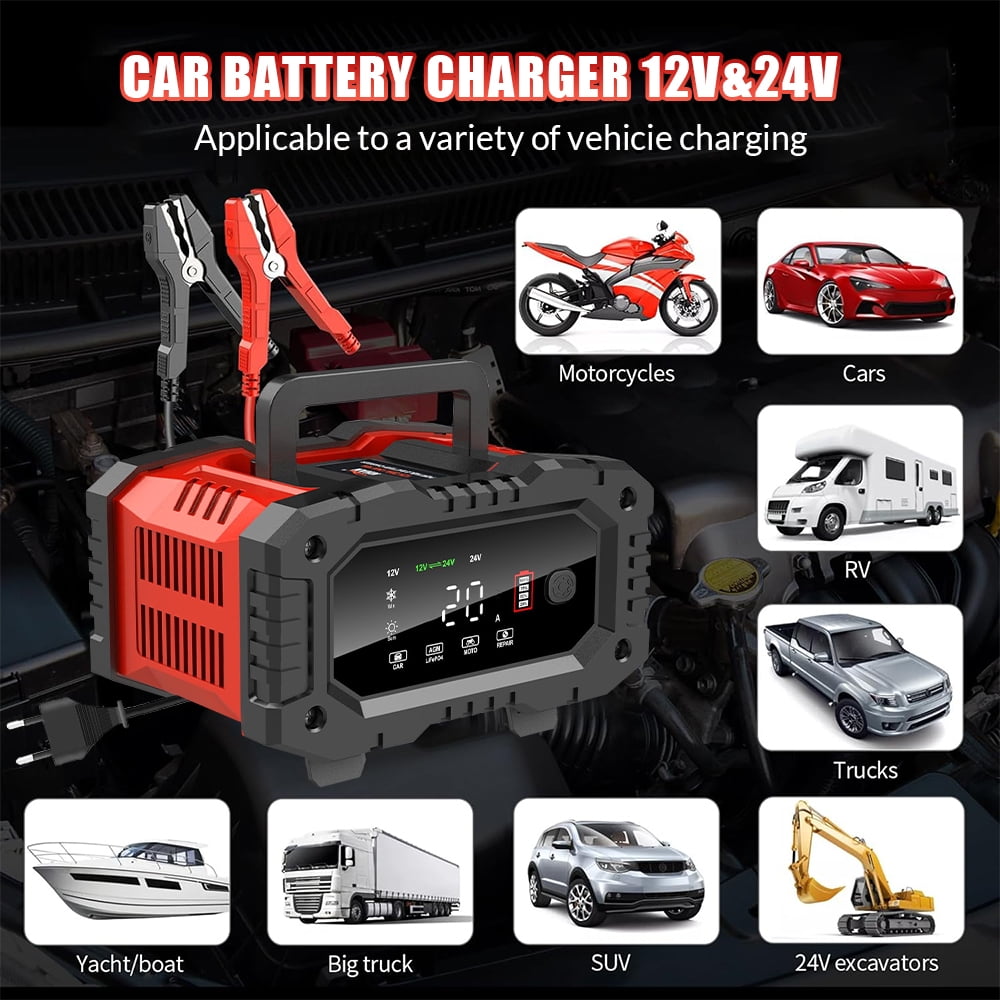 Kepeak 20 Amp 12 Volts 300 Watts Portable Car Battery Charger