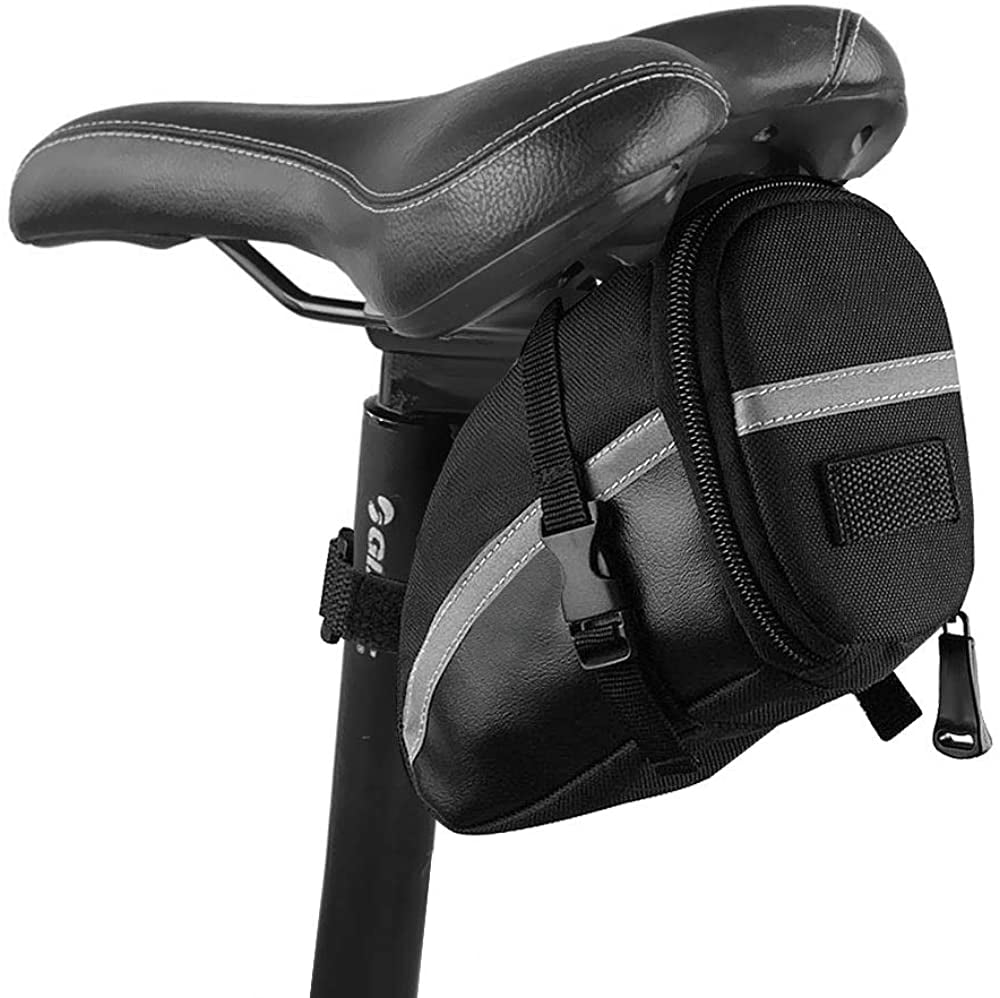 Bike Saddle Bag 1.2L Large Capacity Under Seat Hard Shell Cycling Wedge Pack for Mountain Road Bicycle 