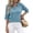12# Light Blue, variant on Womens V Neck 3/4 Sleeve Sweaters Knit Pullover Tops Light‑Weight Sweater for Women Trendy Casual Office Work Clothes