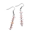 thumbnail image 1 of Pendientes colgantes de de piedras preciosas irregures de Rosado Hugo Pendientes, 1 of 7
