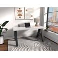 thumbnail image 2 of Serenity A-Frame Writing Office Desk for Home and Office, 60"x30", White Desk Top, Black Frame, 2 of 7