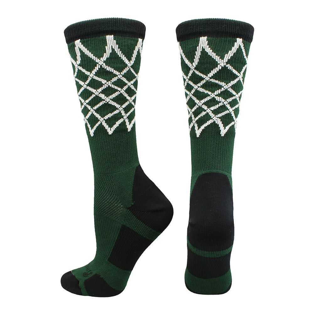 MadSportsStuff Crew Length Elite Basketball Socks with Net (Dark