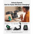 thumbnail image 2 of Belkin MagSafe Charger Compatible, 3-in-1 Qi2 Wireless Charging Station 25W, Convertible Wireless Charger for iPhone 16, Apple Watch, AirPods, Portable Phone Stand for Travel w/ 45W Adapter - Black, 2 of 11