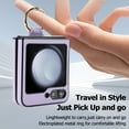 thumbnail image 2 of Allytechgroup Galaxy Flip 6 Case with Ring Holder Stand, Premium PU Leather Stylish Shockproof Anti-Scratch Portable Phone Case Cover for Samsung Galaxy Z Flip 6, Purple, 2 of 8