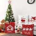 thumbnail image 4 of Christmas Pillow Covers 18x18 Inch Set of 4 Nativity Religious Throw Pillow Covers Red And White Christmas Xmas Winter Pillowcase Home Decor Living Room House Decorative Cushion Case for Sofa Couch, 4 of 6