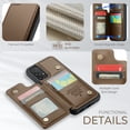thumbnail image 6 of Mantto Case for Samsung Galaxy A33 5G with Card Holder, Retro PU Leather RFID Blocking Credit Card Slots Double Magnetic Clasp Flip Kickstand Shockproof Phone Cover for Samsung Galaxy A33 5G,Brown, 6 of 9