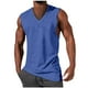 thumbnail image 2 of pstuiky Camiseta sin mangas para hombre, Blusa deportiva sin mangas con cuello alto y estampado liso a la moda informal para hombre Camisas para hombres xl, 2 of 6
