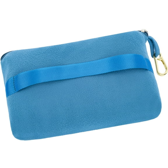 BlueHills Travel Blanket Pillow Compact Lightweight Soft Airplane - Teal Blue L03