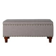 thumbnail image 1 of HomePop Large Rectangle Storage bench with Nail He, 1 of 5