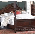 thumbnail image 3 of Formal 3pc Bedroom Set King Poster Bed Nightstands Cherry Finish Traditional Wooden Furntiure, 3 of 7