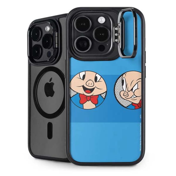 Skinit Looney Tunes Porky Pig Two Circles iPhone 14 Pro Kickstand Case