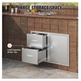 thumbnail image 2 of Outdoor Kitchen Drawers 32.5" BBQ Island Combo - Access Door & Double Drawers, Stainless Steel Handles, Paper Towel Rack, 2 of 7