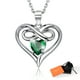 thumbnail image 1 of Collar de plata de ley S925 Silvora para mujer Collares con piedra natal del infinito Corazón Cumpleaños Navidad Aniversario San Valentín Joyas Regalos, 1 of 8