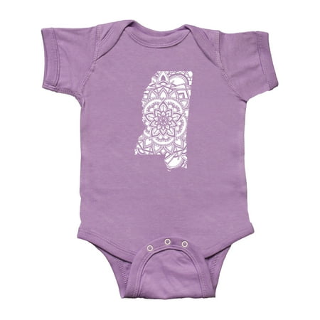 

Inktastic Mississippi Silhouette Mandala Gift Baby Boy or Baby Girl Bodysuit