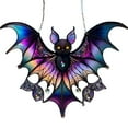 thumbnail image 3 of Rongxk Halloween Bat Stained Glass Suncatcher Window Hanging Acrylic Wall Art Suncatcher Decoration Festival Colorful Bat Home House Venue Arrangement Props 1pc, 3 of 5