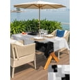 thumbnail image 5 of Outdoor Tablecloth with Umbrella Hole for Patio/Picnic/Party/Camping, Black Grey Waterproof Table Cloth Rectangle Table Cover Washable, Abstract Geometric Color Block Oil Painting (54"x 80"), 5 of 8