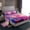 Pink, variant on Homewish Pink Dreamy Castle Twin Sheet Sets,Cute Bowtie Ribbon Twin Fitted Sheet,Fairy Tale Princess Flat Sheet For Girl Teens,Luxury Bedroom Decor,3pcs