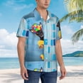 thumbnail image 5 of Easygdp Prague Ratter Dog in Bathtub Men's Hawaiian Shirts Print Lapel Short Sleeve for Beach, vacation, party, casual occasions - Medium, 5 of 9