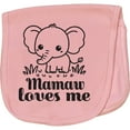 thumbnail image 2 of Inktastic Mamaw Loves Me Grandkids Elephant Baby Burp Cloth, 2 of 3