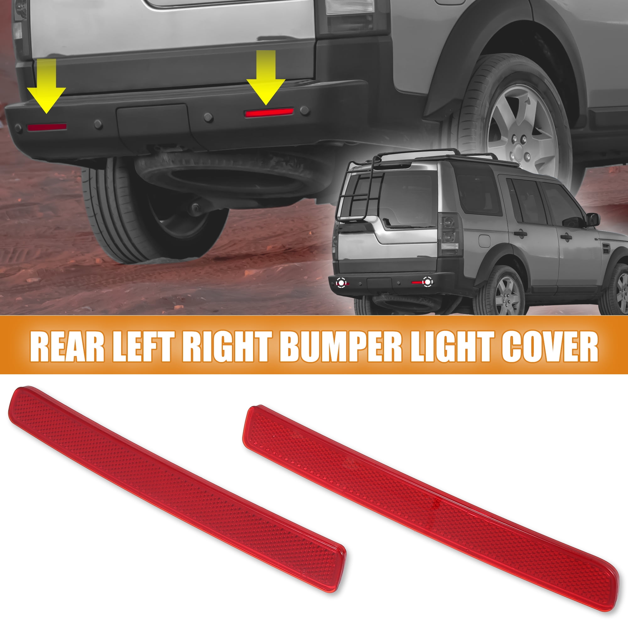 Unique Bargains Rear Bumper Reflector Light Cover for Range Rover Sport L320 LR4 2010-2013