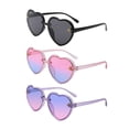 thumbnail image 1 of Gafas de sol en forma de corazón perfecl para niños portátiles ligeras azul violeta negro, 1 of 8