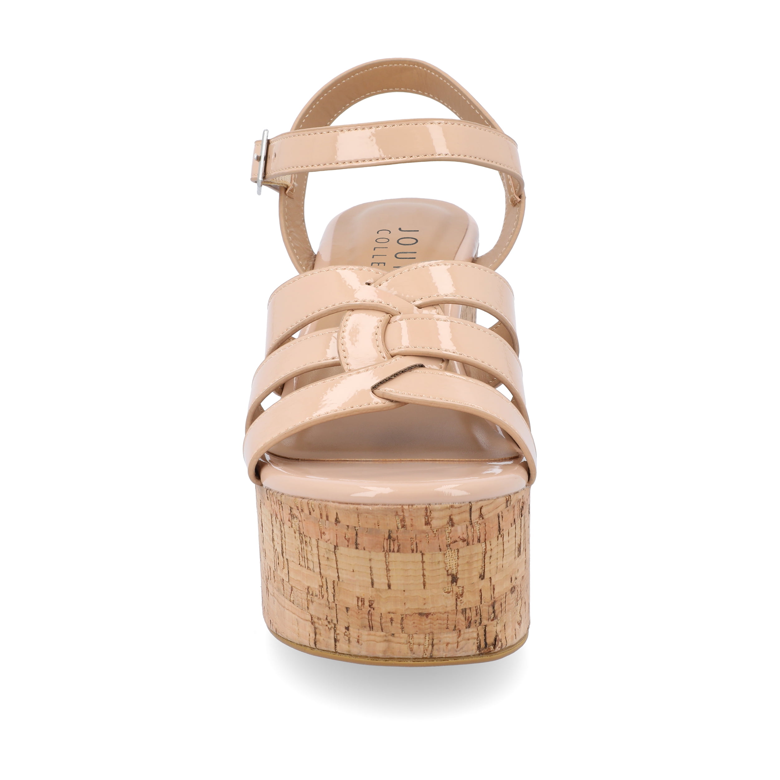 Journee Womens Jania Buckle Platform Sandals