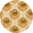thumbnail image 1 of Ahgly Company Machine Washable Indoor Round Transitional Orange Area Rugs, 5' Round, 1 of 7