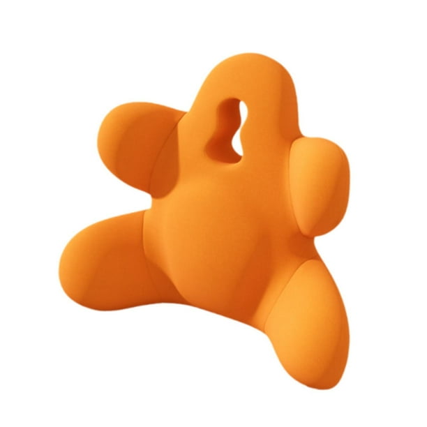 Almohada Lumbar para la espalda, espuma viscoelástica, ligera, suave, soporte para la cintura, cojín para silla, cojín para la cintura para silla de Naranja