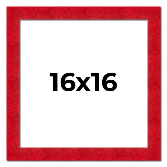 16x16 Frame Red Burl Solid Wood Picture Frame Width 1.75 Inches | Interior Frame Depth 0.5 Inches |