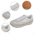 thumbnail image 5 of Rokment Womens Vintage Platform Skate Fashion Sneakers Walking Running Shoes Retro Color Block Suede Casual Memory Foam Non Slip Skateboarding Tennis Shoes Beige Size 6, 5 of 7
