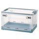 thumbnail image 1 of Caja de almacenamiento plegable, caja de almacenamiento apilable, caja clasificadora con tapa. Azul claro, 1 of 9