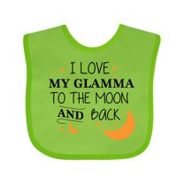 Inktastic I Love My Glamma to the Moon and Back Boys or Girls Baby Bib