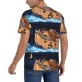 thumbnail image 5 of Haiem Hip Hop Hipster Baseball Jersey Button Down Shirts Sports Uniforms Men Women Jersey(Ocean Scene with Noah's Ark,3X-Large), 5 of 9