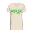 thumbnail image 4 of HongQid Womens St Patricks Day Shirt V Neck Irish Lucky Paddy's Day Graphic Short Sleeve Tee Tops, 4 of 4