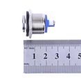 thumbnail image 2 of Interruptor de botón de metal 19 mm 12 V impermeable coche encendido apagado plata, 2 of 6